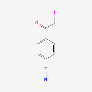 molecular formula C9H6INO B8726713 Benzonitrile, 4-(iodoacetyl)- CAS No. 60694-92-0