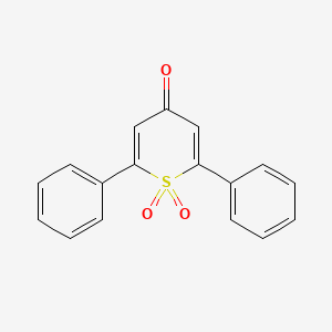 molecular formula C17H12O3S B8726716 4H-Thiopyran-4-one, 2,6-diphenyl-, 1,1-dioxide CAS No. 41068-60-4