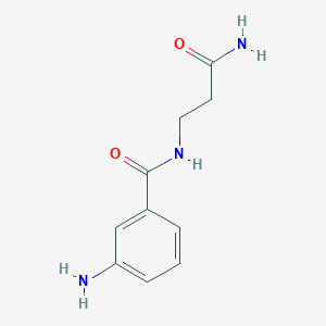 molecular formula C10H13N3O2 B8726718 3-[(3-Aminophenyl)formamido]propanamide 