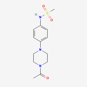 molecular formula C13H19N3O3S B8726773 N-[4-(4-Acetylpiperazin-1-yl)phenyl]methanesulfonamide CAS No. 112940-53-1