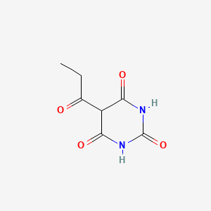 molecular formula C7H8N2O4 B8726849 2,4,6(1H,3H,5H)-Pyrimidinetrione, 5-propionyl- 
