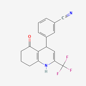 2-Trifluoromethyl-4-(3-cyanophenyl)-4, 6,7,8-tetrahydro-5(1H)-quinolone