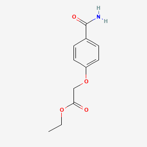 molecular formula C11H13NO4 B8726889 Ethyl 2-(4-carbamoylphenoxy)acetate 