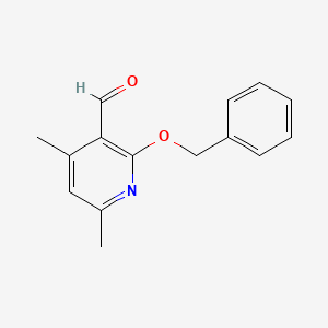 molecular formula C15H15NO2 B8726890 2-(Benzyloxy)-4,6-dimethylnicotinaldehyde 