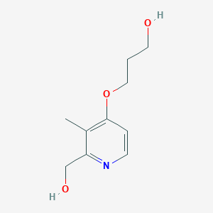 molecular formula C10H15NO3 B8726895 3-((2-(Hydroxymethyl)-3-methylpyridin-4-yl)oxy)propan-1-ol 