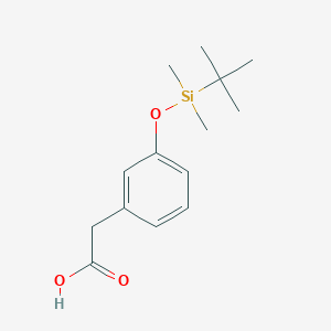 molecular formula C14H22O3Si B8726925 [3-(tert-Butyl-dimethyl-silanyloxy)-phenyl]acetic acid 