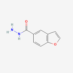 molecular formula C9H8N2O2 B8726928 1-Benzofuran-5-carbohydrazide 