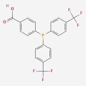 molecular formula C21H13F6O2P B8726956 Bis(4-trifluoromethylphenyl)(4-carboxyphenyl)phosphine 