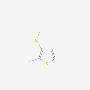 molecular formula C5H5IS2 B8726969 2-Iodo-3-(methylsulfanyl)thiophene CAS No. 135528-12-0