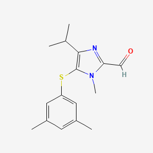 molecular formula C16H20N2OS B8726993 5-(3,5-Dimethylphenylthio)-4-isopropyl-1-methyl-1H-imidazole-2-carbaldehyde CAS No. 178978-95-5