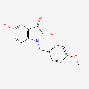 molecular formula C16H12FNO3 B8727003 5-fluoro-1-(4-methoxybenzyl)-1H-indole-2,3-dione 