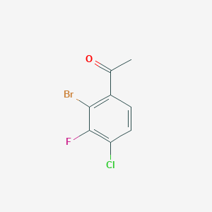 molecular formula C8H5BrClFO B8727021 1-(2-Bromo-4-chloro-3-fluorophenyl)ethanone 