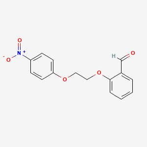 molecular formula C15H13NO5 B8727029 2-[2-(4-Nitrophenoxy)ethoxy]benzaldehyde 
