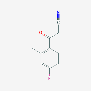 molecular formula C10H8FNO B8727030 3-(4-Fluoro-2-methylphenyl)-3-oxopropanenitrile 
