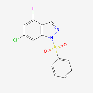 molecular formula C13H8ClIN2O2S B8727039 6-chloro-4-iodo-1-(phenylsulfonyl)-1H-indazole 