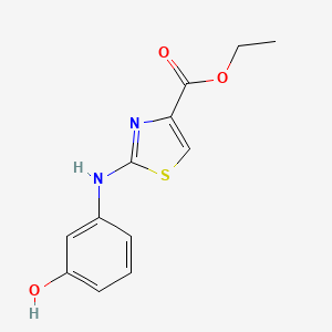 molecular formula C12H12N2O3S B8727056 Ethyl 2-(3-hydroxyphenylamino)thiazole-4-carboxylate 
