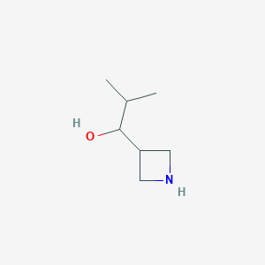 molecular formula C7H15NO B8727069 1-(Azetidin-3-yl)-2-methylpropan-1-ol 