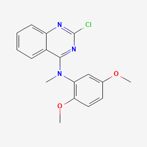 molecular formula C17H16ClN3O2 B8727142 (2-Chloro-quinazolin-4-yl)-(2,5-dimethoxy-phenyl)-methyl-amine CAS No. 827030-71-7
