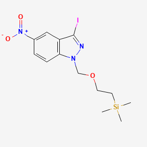 B8727164 3-iodo-5-nitro-1-{[2-(trimethylsilyl)ethoxy]methyl}-1H-indazole CAS No. 918440-15-0