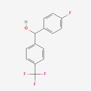 molecular formula C14H10F4O B8727186 (4-Fluorophenyl)[4-(trifluoromethyl)phenyl]methanol CAS No. 39768-86-0