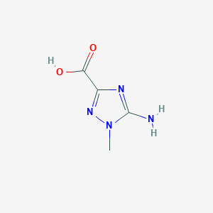 molecular formula C4H6N4O2 B8727199 5-amino-1-methyl-1H-1,2,4-triazole-3-carboxylic acid 
