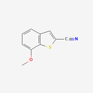 molecular formula C10H7NOS B8727242 7-Methoxy-1-benzothiophene-2-carbonitrile CAS No. 88791-18-8