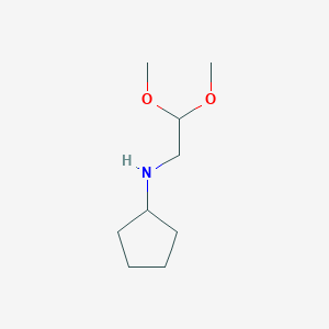 molecular formula C9H19NO2 B8727266 N-(2,2-dimethoxyethyl)cyclopentanamine 