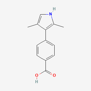 molecular formula C13H13NO2 B8727279 4-(2,4-dimethyl-1H-pyrrol-3-yl)benzoic acid 