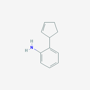 molecular formula C11H13N B8727402 2-(Cyclopent-2-enyl)aniline CAS No. 84487-46-7