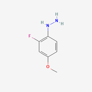 molecular formula C7H9FN2O B8727544 (2-Fluoro-4-methoxyphenyl)hydrazine 