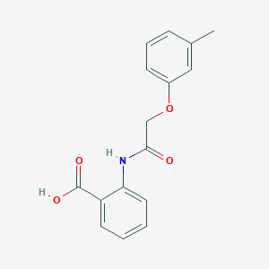 molecular formula C16H15NO4 B8727556 N-(3-methylphenoxyacetyl)anthranilic acid 