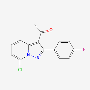 B8727595 1-(7-Chloro-2-(4-fluorophenyl)pyrazolo[1,5-a]pyridin-3-yl)ethanone CAS No. 437384-08-2