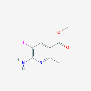 molecular formula C8H9IN2O2 B8727605 Methyl 6-amino-5-iodo-2-methylnicotinate 