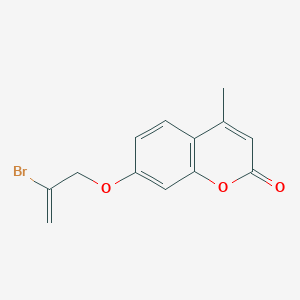 molecular formula C13H11BrO3 B8727606 7-[(2-bromoallyl)oxy]-4-methyl-2H-chromen-2-one CAS No. 72478-67-2