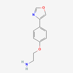 molecular formula C11H12N2O2 B8727629 2-(4-Oxazol-4-yl-phenoxy)-ethylamine CAS No. 416859-73-9