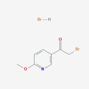 molecular formula C8H9Br2NO2 B8727644 2-Bromo-1-(6-methoxypyridin-3-yl)ethan-1-one hydrobromide CAS No. 1377962-48-5