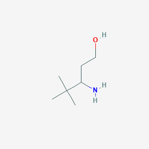 molecular formula C7H17NO B8727650 3-Amino-4,4-dimethylpentan-1-ol 