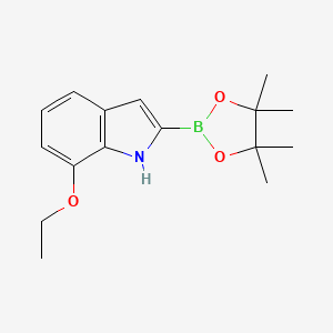 molecular formula C16H22BNO3 B8727674 7-ethoxy-2-(4,4,5,5-tetramethyl-1,3,2-dioxaborolan-2-yl)-1H-indole CAS No. 1072812-81-7