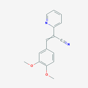 molecular formula C16H14N2O2 B8727723 2-(2-Pyridyl)-3-(3,4-dimethoxy-phenyl)-2-propenenitrile CAS No. 6602-17-1