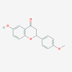 molecular formula C16H14O4 B8727734 6-Hydroxy-2-(4-methoxyphenyl)chroman-4-one CAS No. 3557-24-2