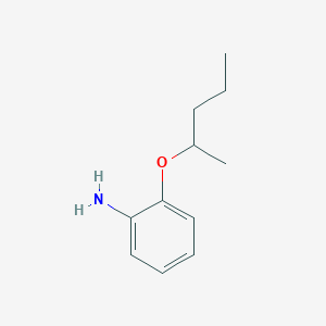 molecular formula C11H17NO B8727780 2-(Pentan-2-yloxy)aniline 