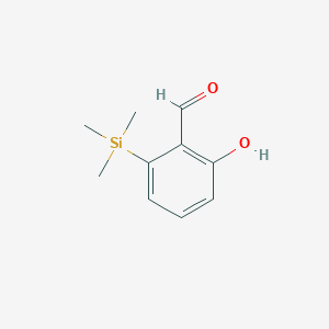 molecular formula C10H14O2Si B8727844 Benzaldehyde, 2-hydroxy-6-(trimethylsilyl)- CAS No. 138308-80-2