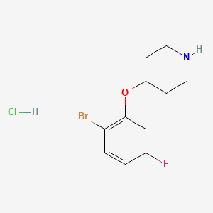 molecular formula C11H14BrClFNO B8727863 4-(2-Bromo-5-fluorophenoxy)piperidine hydrochloride 