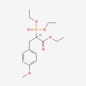 molecular formula C16H25O6P B8727864 Ethyl 2-diethoxyphosphoryl-3-(4-methoxyphenyl)propanoate CAS No. 35085-33-7