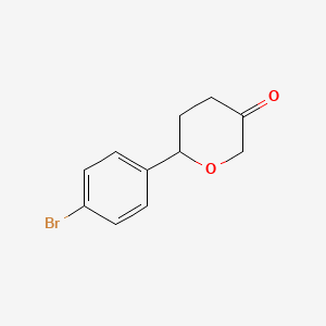 molecular formula C11H11BrO2 B8727873 6-(4-bromophenyl)dihydro-2H-pyran-3(4H)-one 