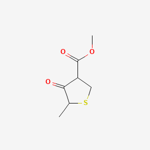 molecular formula C7H10O3S B8727925 1,4-Anhydro-2,5-dideoxy-2-(methoxycarbonyl)-1-thiopent-3-ulose CAS No. 66319-07-1