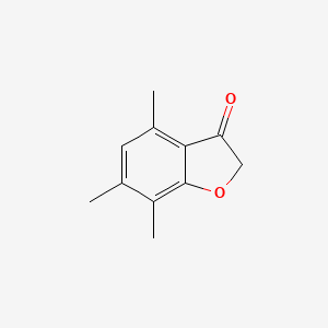 molecular formula C11H12O2 B8727926 4,6,7-trimethyl-1-benzofuran-3(2H)-one 