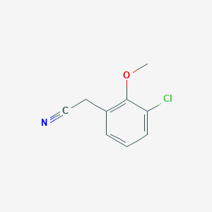 molecular formula C9H8ClNO B8728039 2-(3-Chloro-2-methoxyphenyl)acetonitrile CAS No. 825654-87-3