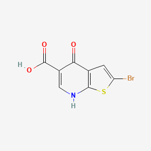 B8728136 2-Bromo-4-hydroxythieno[2,3-b]pyridine-5-carboxylic acid CAS No. 55503-19-0