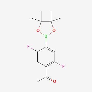 molecular formula C14H17BF2O3 B8728230 4-Acetyl-2,5-difluorobenzeneboronic acid pinacol ester 